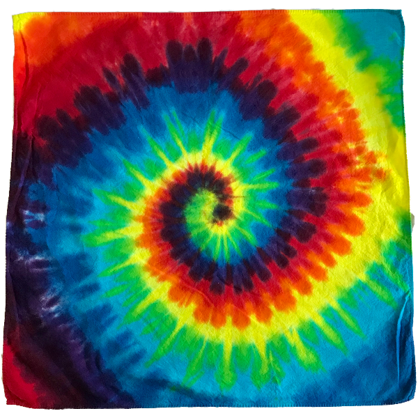 Bandana Rainbow Spiral Tie Dye – Cosmic Cotton